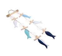 HEATSHAKING Mediterranean Style Fish Decor Pendant Nautical Wall Art for Kitchen Unique Seashell Hanging Ornament Charming Wall Decoration for Beach Themed Spaces Sailors