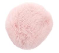 HEATSHAKING Microphone Isolation Shield Furry Windscreen Pop Filter Cover for Indoor Outdoor Use Universal Mic Pink