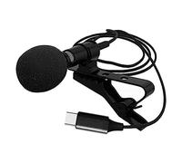 HEATSHAKING Mini Lavalier Microphone with Usb-c, Active Sound Collection Technology, Resistant to Oxidation and Wear, Metal and Plastic Build, for Vlog and Game Voice Recording with Pu Bag