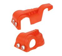HEATSHAKING Motorcycle Shock Absorber Bottom Guard Orange Front Suspension Shock Protector Dirt Bike Fork Cover Weatherproof Impact Resistant Motorcycle Modification Part with Noise