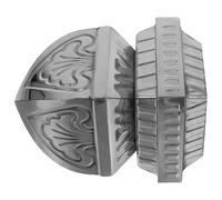 HEATSHAKING Outdoor Fence Finial Metal Post Caps Stainless Steel Square Base 80Mm Inner Diameter Garden Fence Decorations for Villas and Staircase Lawn Accessories