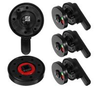 HEATSHAKING Partition Door Lock Black Red Green Indicator Plastic 4pcs
