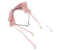 HEATSHAKING Pink Lace Bow Headband Elegant and Chic Holds Tightly without Hurting Hair Comfortable to Wear Hair Accessory for Women for Daily Use