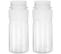 HEATSHAKING Plastic Replacement Bottles 7.7x3x3in Size 2pcs with Broad Device Compatibility for Oxygen Facial Machine for Professional Use and Routine Beauty Sessions