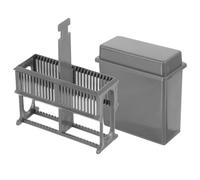 HEATSHAKING Plastic with 24 Slots Design Microscope Slide Staining Rack Easy to Clean and Suitable for Pathology Applications, for Research Experiments and School Teaching