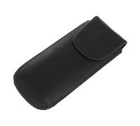 HEATSHAKING Practical Ten Hole Harmonica Storage Box Leather Case Protective Cover for Blues Harmonica Portable Black Holder for Beginners and Adults