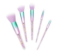 HEATSHAKING Professional Makeup Brush Set and Eyebrow Brushes 5 Pcs for Women with Artificial Fiber and Plastic Handles, Safe for Daily Use and Washing, Including Liquid Foundation, Powder