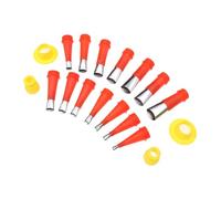 HEATSHAKING Professional Stainless Steel Caulking Nozzle Easy-Install Sealing Caps Kit for Finishing Tools Lightweight and Applicator for Sealants and Adhesives Portable and Easy to Clean