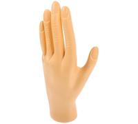 HEATSHAKING Realistic Nail Practice Hand in Brown Rubber Material, Provides Stability for Professional Nail Art Training, for Display and Photo Prop Use