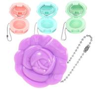 HEATSHAKING Refillable Lipstick Cases Easy to Carry 4pcs with Rose Appearance Cosmetic Containers for Women for Travel Use and Outdoor Traveling