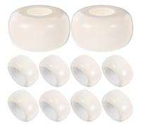 HEATSHAKING Replacement Lids with Ergonomic Shape for Aromatherapy Bottles 10pcs Beige Flat round Essential Oil Bottle Caps Made of Sturdy Pp Minimalist Elegant for Home Decor Use