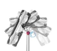 HEATSHAKING Rod Cleaner Length and Telescopic Stainless Steel Adjustable Double-sided Glass Tool with Rotatable for Cleaning Household and High-rise Window