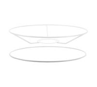 HEATSHAKING Round Metal Lampshade Frame Ring 40Cm Diameter E27 Base Wire Lampshade Frame DIY for Table Lamp Floor Lamp Pendant Light