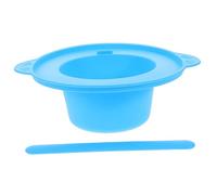 HEATSHAKING Silicone Mask Blending Bowl Color Mixing Bowl Wax Pot Mask Mixing Spoon Stirring Rods Stirring Rods Facial Spoons Face Cupping Silica Gel Blue re-usable