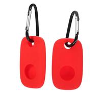HEATSHAKING Silicone Tracker Case 2Pcs with Anti-Collision Protection and Hook for Tile Pro 2022 Portable Keychain Red