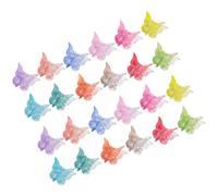 HEATSHAKING Small Butterfly Hair Clips Butterfly-shaped Stay Very Well 24pcs Mini Plastic Hair Claw Clips Chic and Fashionable for for Daily Wear and Banquets