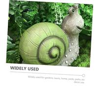 HEATSHAKING Solar Powered Luminous Garden Snail Statue Resin Outdoor Decorative Ornament for Pool Patio Creative Weatherproof Solar Snail Decor for Year Nature Accent