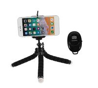 HEATSHAKING Stainless Steel Adjustable Camera Tripod Clamp and Remote for Smartphones and Dslr, Small Octopus Design Tabletop Phone Tripod for Photography and Video Recording