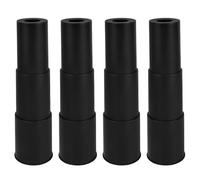HEATSHAKING Telescoping Gas Lift Cylinder Protection Cover Extends Lifespan 4pcs Black Plastic Dust Cover with Three-Section Design, Easy Installation and Antislip Feature for Office Chair