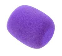 HEATSHAKING Thick Purple Microphone Windscreen Foam Cover with Non-slip Ring, Protective Handheld Mic Sponge for Ktv, Home Use, Washable, Anti-fall and Water-resistant Microphone Cover