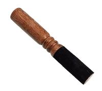 HEATSHAKING Tibetan Singing Bowl Mallet Handcrafted Wood Stick Peach Leather Wrapped Handle 18cm for Meditation Yoga Healing Sound Therapy Bowl Accessory