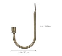 HEATSHAKING U-Shaped Wall Mounted Curtain Hooks Pair, Drapery Tiebacks Holdbacks for Home Décor, Multi-use Curtain Holders in Antique Green Finish, Suitable for Window Treatments