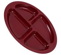 HEATSHAKING Unbreakable Silicone Divided Plate for Adults and Elderly with Anti-Scald and Non-deform Features, for Accommodating Dining Habits the Elderly and Adaptive Self-Feeding