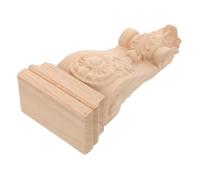 HEATSHAKING Unpainted Carved Wood Applique Corner Onlay Wooden Corbel for Wall Furniture Cabinet Decoration European Style Living Trim