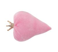 HEATSHAKING Valentine’s Day Plush Heart Ornament with Cotton Filling, Pink Velvet Heart-shaped Tabletop Decoration for Indoor Party and Shelf Display, Romantic Home Accent
