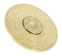 HEATSHAKING Vintage Brass Compass Easy to Carry and Light Weight with Retro Chinese Design Traditional Chinese Eight Diagrams Craft Tabletop Decoration for Office and Home Use