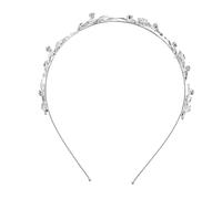 HEATSHAKING Vintage Metal Leaf Rhinestone Headband for Women Wedding Bridal Tiara Crown Lightweight Comfortable Fit Secure Stylish Hair Accessory for Party Bridesmaid Formal Occasions