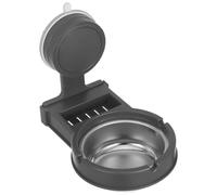 HEATSHAKING Wall Mounted Ashtray with Suction Cup Design, Carbon Steel and Plastic Indoor Ashtray Organizer, Flexible to Move for Bathroom and Kitchen Use