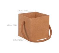 HEATSHAKING Waterproof Kraft Paper Bouquet Bags Keeps Plant Roots Stable 50pcs with Handle Decorative Flower Box for Small Treats and Greenery for Holidays and Visiting Friends