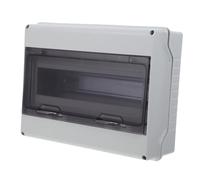 HEATSHAKING Way Breaker Box with Clear Window Abs Circuit Breaker Protection Enclosure Standard Din Rail Power Distribution Box for Outdoor Electrical Junction and Overload Safety