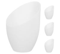 HEATSHAKING White Horseshoe Lamp Shades Easy to Clean 4pcs Simple Design with Soft White Light Replacement for Floor Lamps for Bedrooms and Living Rooms