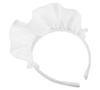 HEATSHAKING White Japanese Maid Headband for Women with Fine Detailing, Soft Cloth Material, Cute Lolita Style Hair Accessory for Parties and Performances