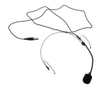 HEATSHAKING Wired Headset Microphone Headworn Over-ear Condenser Mic for Voice Amplifier Speaker, Black Four-pin Xlr, Head-mounted Wired Microphone for Singing and Speaking