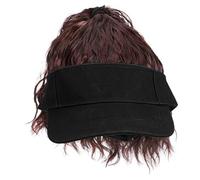HEATSHAKING Women’s Baseball Cap Curly Wavy Ponytail Synthetic Wig, Deep Brown High Ponytail Hat Wig for Daily Wear and Parties, Multifunctional Hair Extension Cap