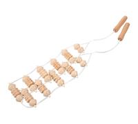 HEATSHAKING Wooden Back Massager Roller for Penetrating Muscles and Restoring Flexibility, Portable Rope Design for Traveling and Gym Use, Effective Massage Tool for Back Relief