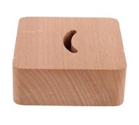 HEATSHAKING Wooden Shoe Horn Base Stand with Storage Organizer for Hallway and Entryway, Compact Shoe Horn Holder 3.54X3.54X1.38In, Space-Saving Dressing Aid for Closets