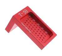 HEATSHAKING Woodworking Ruler, T Type Woodworking Holes Positioning Gauge, Aluminium Alloy, Red, for Cutting and Technical Drawings, Drafter and Artist