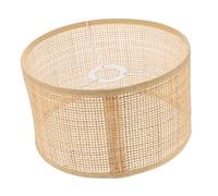 HEATSHAKING Woven Rattan Lampshade E27 Ceiling Light Cover, 22cm Diameter x 14cm Height, Delicate Indoor Hanging Lamp Shade for Living Room and Bedroom Decor