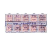 Heatsink Copper Pad Shim Premium Thermal Conductive CPU Cooler Kit for PC Components GPU VRAM RAM IC Chip Cooling 10 Types 100pcs Copper Pads