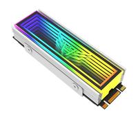 Heatsink - M.2 Cooler, 5V 3 Pin ARGB Heatsink with Synchronized Lighting | Non Slip Silent Radiator for Efficient Cooling Pad