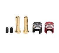 Heatsink Plug Grip Aluminium Alloy and Copper Banana Plug Connectors with Heatsink for RC Car Battery Modification and Toy Repair Durable and Lightweight 2PCS Set (4mm)