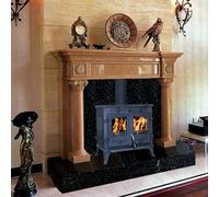 HEATSURE Woodburning Multifuel Stove Cast Iron Log Wood Burner Fireplace Glass View Airwash System Heat Warm Indoor 10KW Defra Approved Eco Design