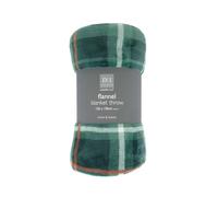 HeatTreats CountryClub Soft & Plush Printed Flannel Fleece Throw (Green Tartan 120 x 150cm)