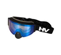 HeatVue HeatWave Heated Snow Goggles Electric Battery for Winter Activities Snowmobile Ski Snowboarding Anti Fog Dual Lens (Black with Yellow Tint Revo Ice Blue Mirror Lens)