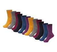 Heatwave 12 Pairs Of Womens Design Thermal Socks Ladies Thick Warm Winter Work Boot Sock 4-7 Assorted