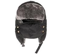 Heatwave Mens 3 in 1 Trapper Hat with Mask Showerproof Super Soft Lightweight Comfortable Neck Warmer Ear Flap Waterproof and Windproof for Winter, Black